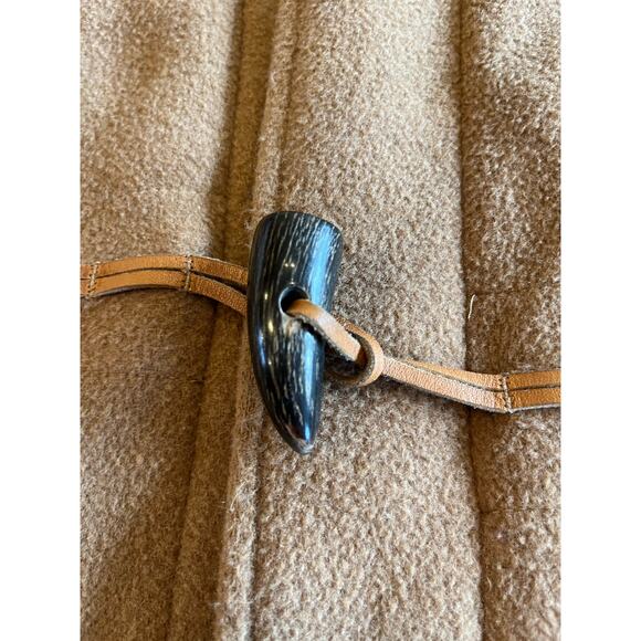 Burberry London Duffle Coat XS Camel Wool Toggle Hooded Made in England Vtg - Picture 10 of 16